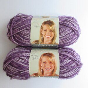 Lion Brand Vanna’s Choice Purple Mist 2 Skeins 3.0 oz 100% Acrylic Medium Yarn